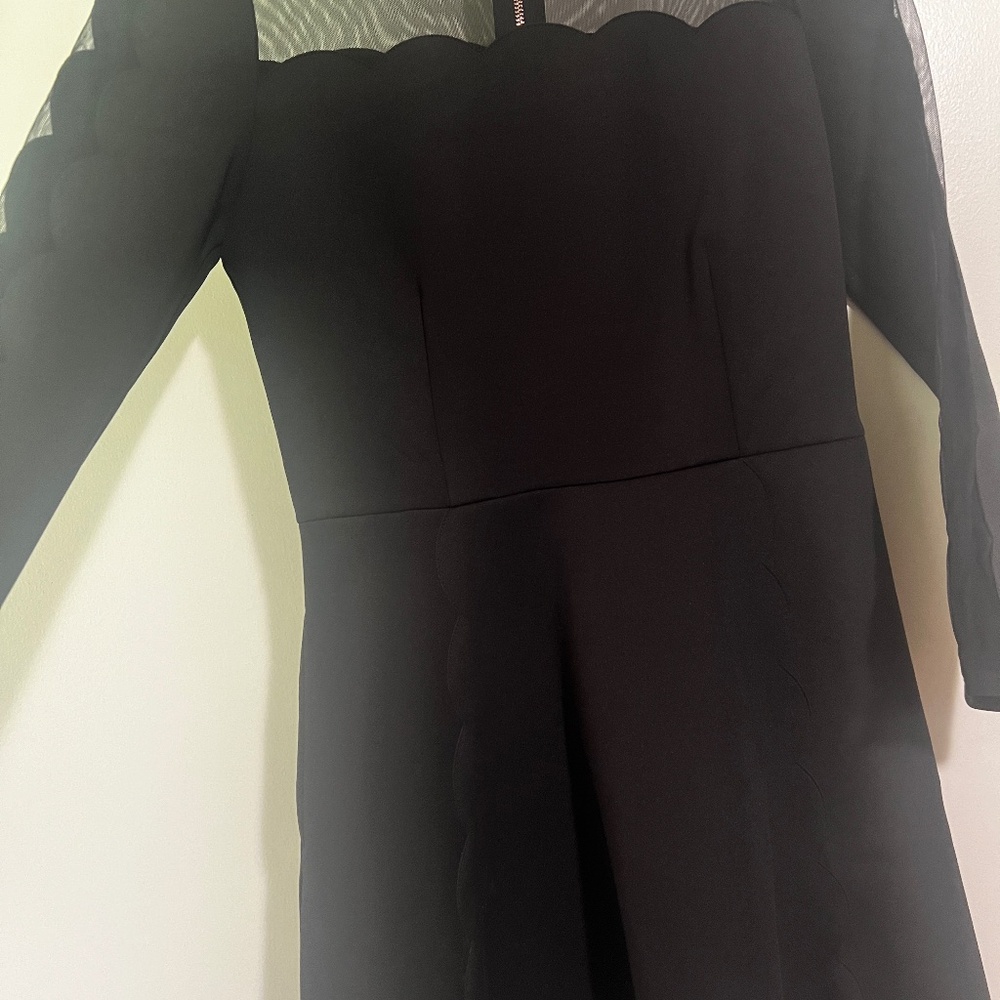 KIKOH Ted Baker London mesh skater dress black